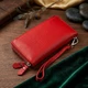 Женский многофункциональный кошелек ST Leather из натуральной кожи Красный большого размера горизонтальный с кнопкой (bg183fash81) - изображение 3