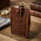 Чоловіча поясна барсетка Vintage коричнева з натуральної шкіри для документів (bg204fash17) - зображення 4