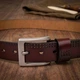 Ремінь чоловічий з натуральної шкіри Vintage 115 см Коричневий (leather-20381) - зображення 11
