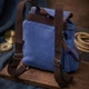 Рюкзак тканевый 15 л вмещает формат А4 Vintage leather-22154 Синий - изображение 14