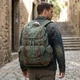 Дорожній текстильний рюкзак Vintage великого розміру зеленого кольору (bg200fash56) - зображення 2