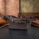 Сумка на пояс бананка мужская из натуральная кожи Vintage leather-14738 Коричневая - изображение 10