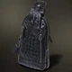Мужская вертикальная сумка через плечо Vintage из натуральной кожи черного цвета (bg206fash71) - изображение 1