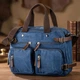 Сумка-трансформер текстильна Vintage синя середнього розміру для подорожей на спині (bg201fash47) - зображення 1