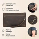 Красива барсетка чоловіча в шкірі Crazy horse Vintage 14954 Коричнева - изображение 2