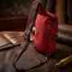 Сумка слинг через плечо мужская Vintage leather-22189 Бордовая - изображение 13
