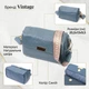 Жіноча шкіряна сумка Vintage з оригінальною плечовою лямкою Синя для міського стилю (bg224fash02) - зображення 3