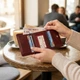Женский компактный бумажник на кнопке из натуральной кожи ST Leather темно-красный (bg188fash85) - изображение 2