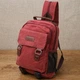 Сумка-рюкзак мужская тканевая 7 л вмещает формат А4 Vintage leather-22170 Бордовая - изображение 13