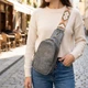 Модна маленька вертикальна сумка через плече з екошкіри Vintage у сірому кольорі (bg227fash92) - зображення 2