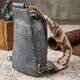 Модна маленька вертикальна сумка через плече з екошкіри Vintage у сірому кольорі (bg227fash92) - зображення 4