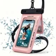 Влагозащитный чехол Deexe Aqua Shield для смартфонов диагональю до 7.5 дюймов - Pink - изображение 1