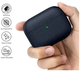 Чехол кожаный защитный для AirPods 4 с кольцом переноска синий - изображение 4