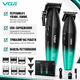 Набор для стрижки VGR V-640 GREEN 2 в 1, аккумуляторная машинка для волос и триммер с LED-дисплеем, USB-C зарядкой и насадками - изображение 2