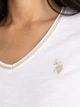 Футболка бавовняна жіноча U.S. Polo Assn 216607-1H00A (White) L Біла (786662230787) - зображення 4