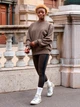 Спортивные леггинсы женские Uniqlo 385432450 S Коричневые (1159865517) - изображение 5
