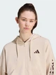 Толстовка на блискавці з капюшоном жіноча Adidas W Aop 3S Ft Fz KH1547 XS Crystal Linen (4069993191771) - зображення 4