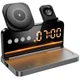 БЗУ Hoco DWQ03 North 4in1 with alarm clock Black - изображение 3