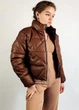 Куртка зі штучної шкіри 40, коричневый (700957-4) - изображение 1