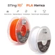 PLA Filament (пластик) для 3D принтера STing3D Silk Dual Color 1.75 мм 1 кг Двухцветный Красный + Синий - изображение 3