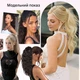Накладний хвіст, PORSMEER, Ponytail Clip 18'' (45 см), Чорно-коричневий, термостійкий, кучерявий, об'ємний, 160 г - зображення 8