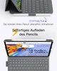 Чехол с клавиатурой Inateck AirTap BK2007 серый QWERTZ ультралегкий с держателем для стилуса (BK2007) - изображение 6