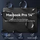 Чехол EooCoo MacBook Pro 14 матовый черный жесткий - изображение 8