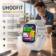 Смарт-часы UHOOFIT Smart Watch: Bluetooth-звонки, Голосовой помощник, Музыка — Ваш интеллектуальный стиль (Серебристый) - изображение 1