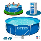 Каркасный бассейн Intex 28202 305х76 см. Metal Frame Pool Круглый бассейн 4485 л с фильтр-насосом для дачи - изображение 2