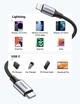 Кабель для быстрой зарядки Ugreen Type-C Lightning MFi Certified PD 3A 1m Black (60759) - изображение 4