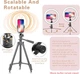 Кольцо световое AIXPI Ring Light 10 дюймов (25.4 см) USB питание 3 режима 10 уровней яркости черный белый - изображение 4
