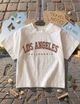 Молодежная женская футболка в стиле Vintage "Los Angeles" белого цвета, размер L - изображение 2