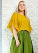 Блуза батистова з воланами гірчична New Collection 11-109 - S-L - гірчичний - зображення 2