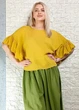 Блуза батистова з воланами гірчична New Collection 11-109 - S-L - гірчичний - зображення 4