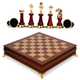 Люксовий подарунковий набір шахів Grand Classic Chess Set 40×40 см у відтінку червоного дерева - зображення 4