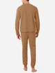 Пижама (лонгслив + штаны) мужская хлопковая Lacoste 582972537 L Коричневая (1159864727) - изображение 2