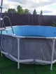 Глибокий каркасний басейн Intex 26716, 366 x 99 см, об'єм води: 8592 л + сходи 107 см + фільтр-насос 2006 л/год, для всієї родини, сірий - зображення 7