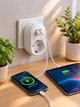 Мережевий адаптер-розетка SilverCrest з 2 USB-портами 3.4A 17W, захист від дітей - зображення 3