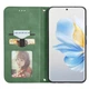 Чохол-книжка Skin Feel Leather Wallet для Honor 200 Green - зображення 5
