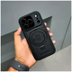 Чехол противоударный для iPhone 17 Pro кожаный черный защита от ударов и царапин - изображение 2