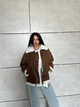 Дубленка зимняя женская - Classyme - L - Шоколадный - (34j) - изображение 3