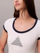 Футболка бавовняна жіноча Calvin Klein 745467078 XL Молочна з принтом (1159865322) - зображення 4
