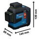 Лазерный нивелир Bosch GLL 80-33 G Professional, в кейсе - изображение 5