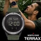 Чоловічий цифровий годинник North Edge Terrax + Браслет з паракорду оливковий - изображение 7