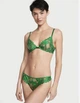 Комплект Victoria's Secret Green Unlined Floral Embroidered Verdant Demi Bra,Trong panty,Бюстгальтер +Трусики ,зелений,34C-S - изображение 2