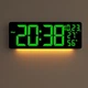 Настінний електронний Led годинник Mids NS-677 RGB з 8 кольорами підсвічування та дистанційним керуванням, чорні - зображення 11