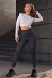 Лосины женские тёмно-серого цвета с принтом Fashion размер 46 (216092) - изображение 2