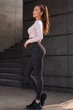 Лосины женские тёмно-серого цвета с принтом Fashion размер 46 (216092) - изображение 3