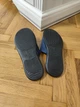 Женские льняные тапочки Belsta с вышивкой и открытым носком Синие 39 - изображение 6
