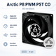 Вентилятор для корпуса Arctic P8 PWM PST CO 80 мм 3000 об/мин Black (ACFAN00151A) - изображение 1